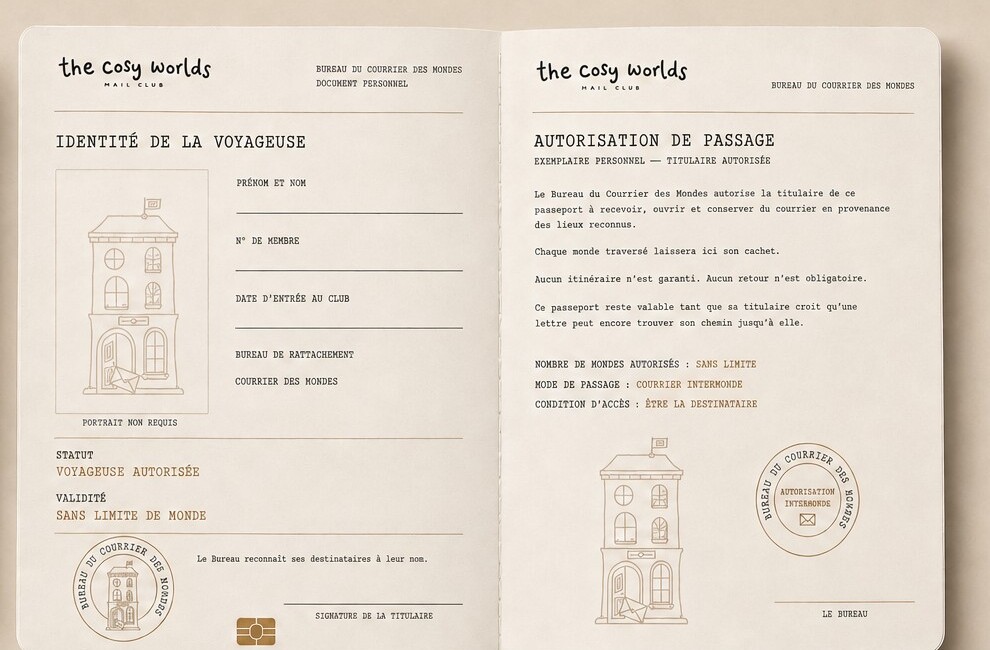 Le Passeport des Mondes ouvert